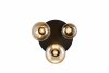 Nowoczesny plafon lampa sufitowa czarna szklane klosze uniwersalna minimalistyczna LUMINA 617030313 Trio